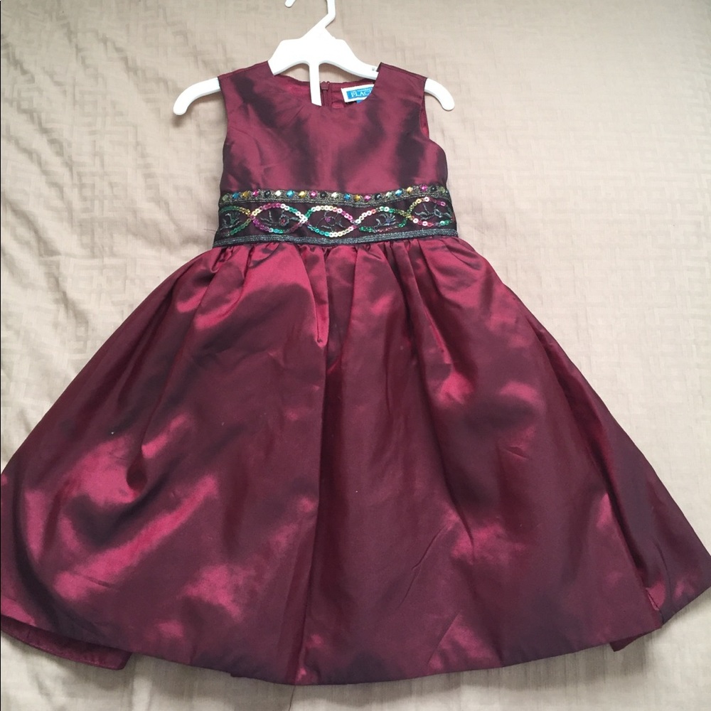 3T burgundy holiday dress